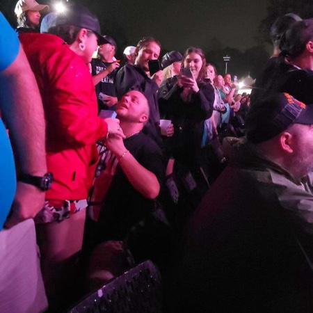 Jon proposing at the Sam Hunt concert to our song “Take Your Time”