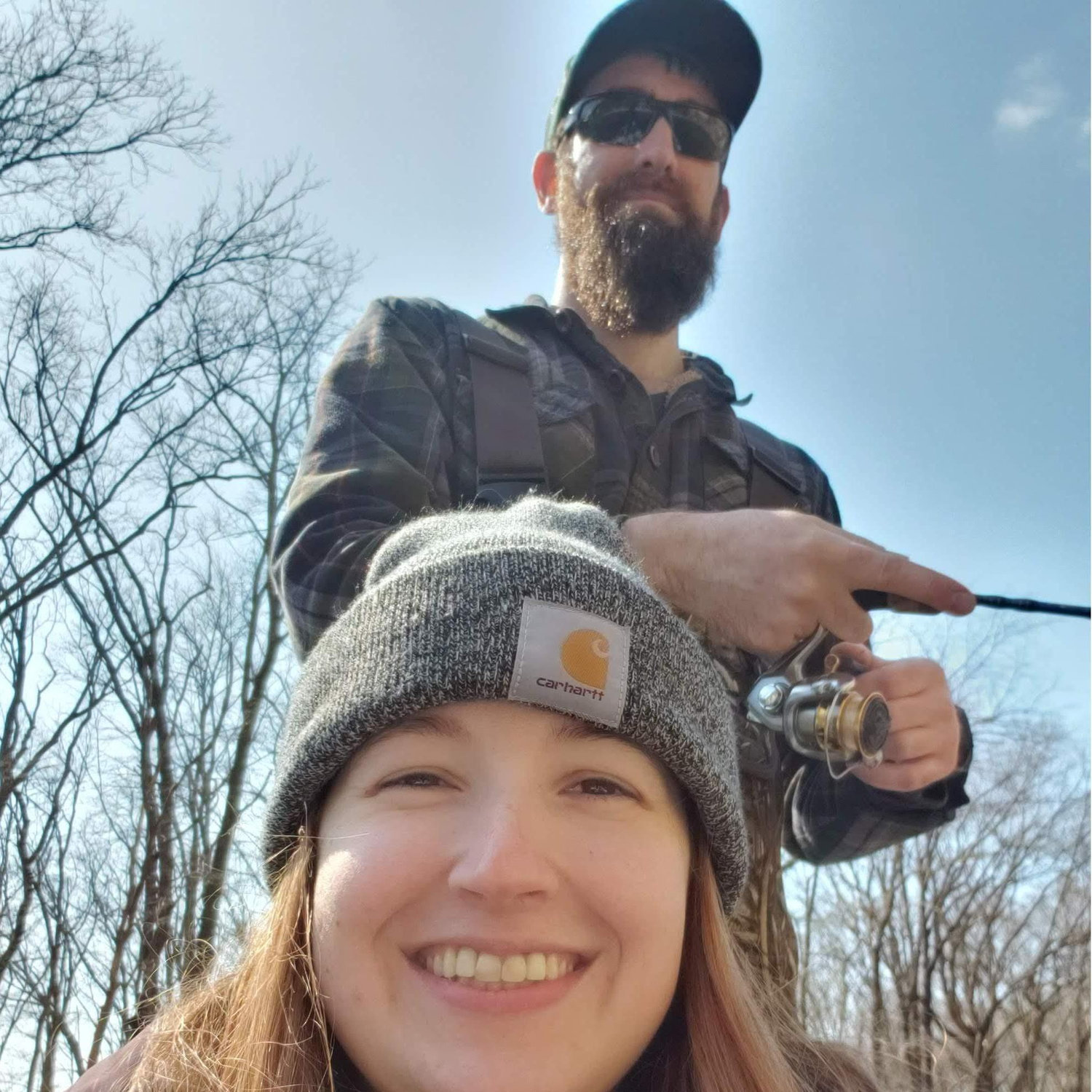 Many days of Spencer teaching Hannah to fish (she's still learning)