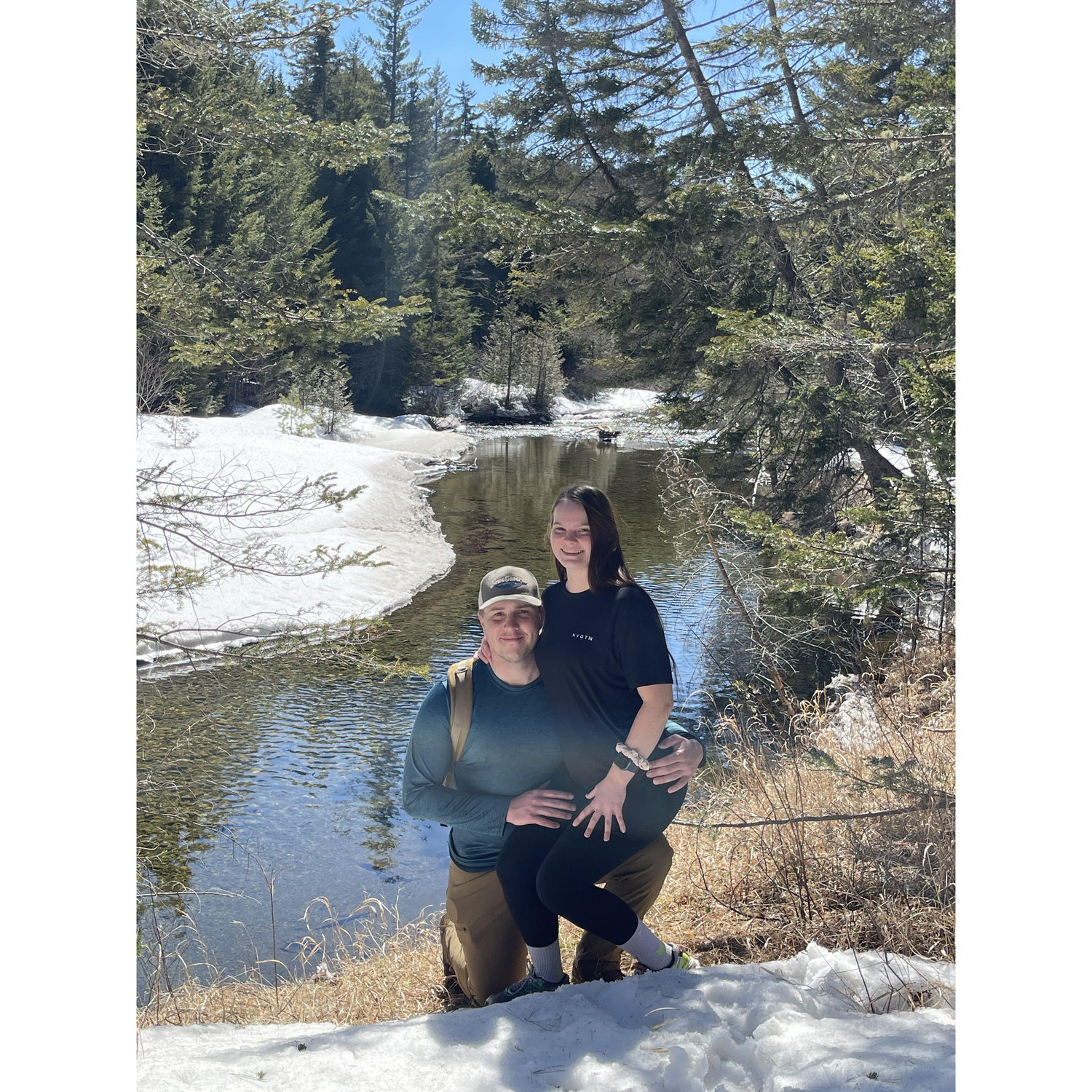 We went hiking in April and there was over a foot of snow and we weren't dressed appropriately for it lol. We got stopped by park rangers but they let us go because we're military.