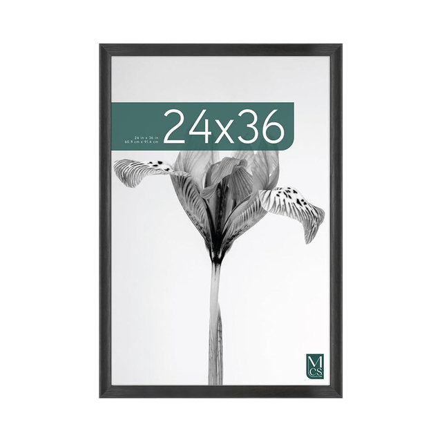 MCS Studio Gallery Classic 24x36 Poster Frame Black Woodgrain, Vertical & Horizontal Wall Hanging Large Picture Frame for Photos, Posters & Art Prints (1-Pack)