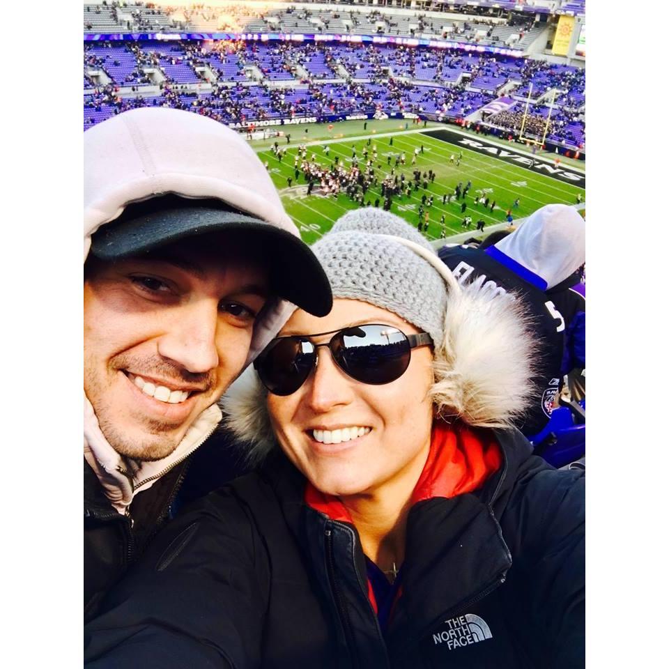 Our first football game together (Ravens vs Bengals).