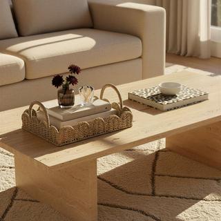 Seagrass Tray with Scalloped Edge