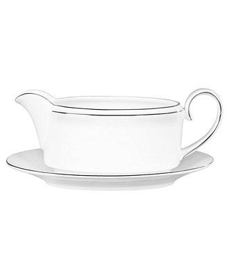 Dinnerware, Blanc sur Blanc Gravy Boat Stand