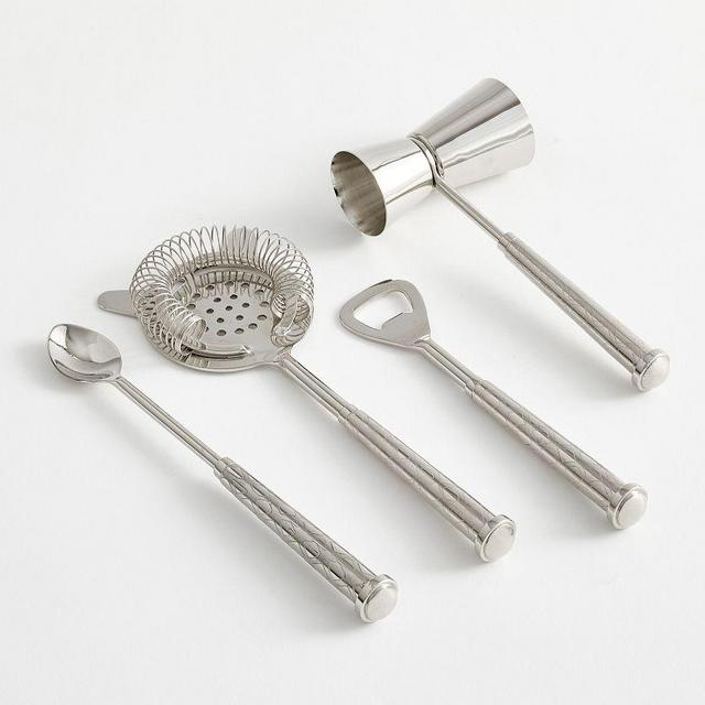 Monique Lhuillier Trelliage Bar Tools, Set of 4 - Silver