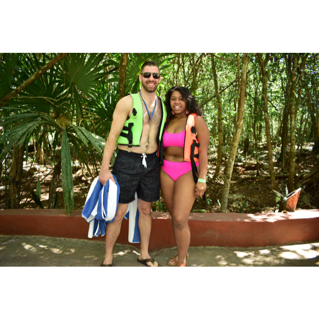 Before our first cenote jump!