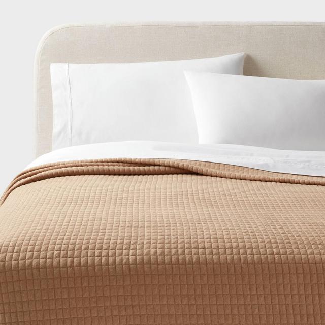 King Modern Jersey Quilt Light Brown - Threshold™