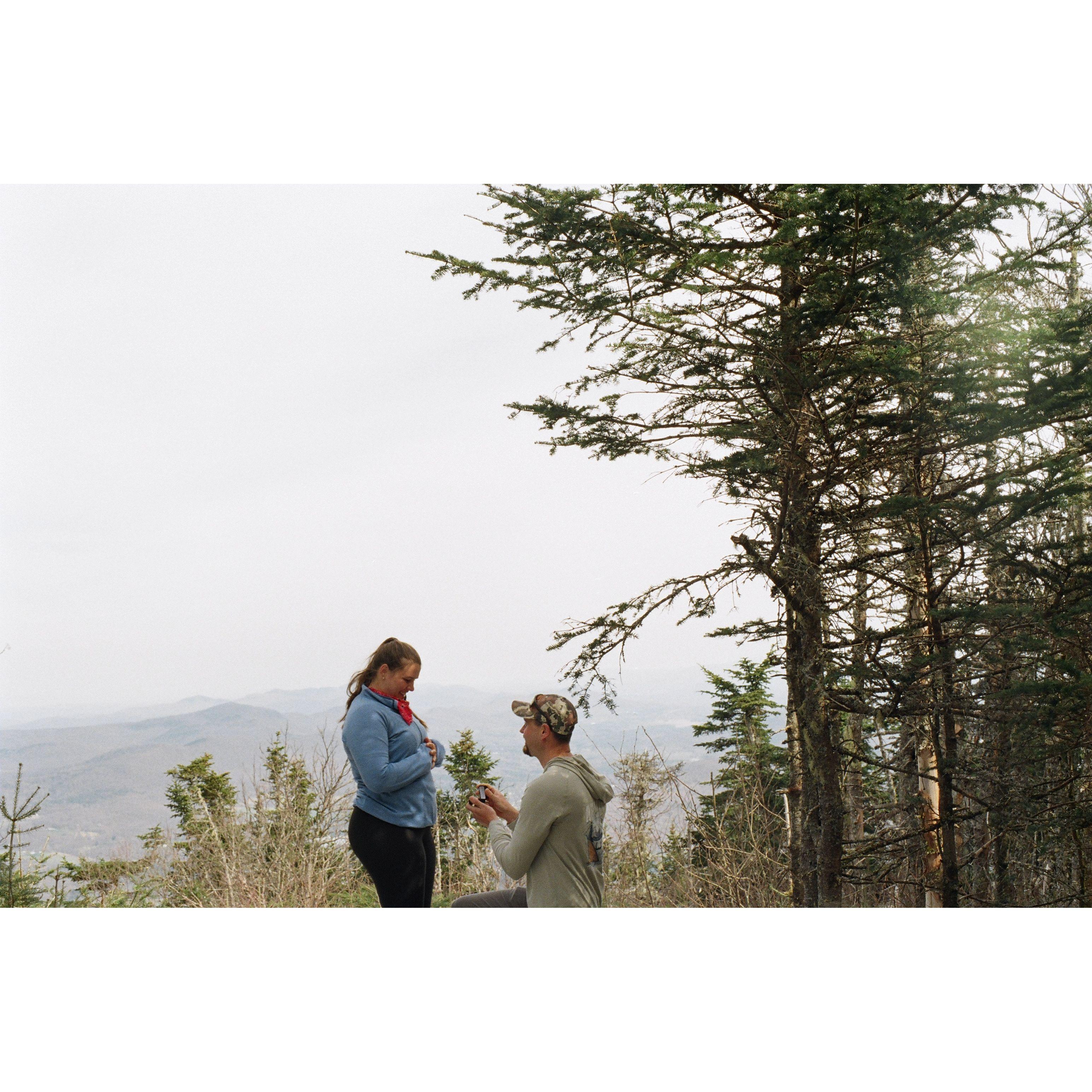 Captured the proposal on my Grandma's film Camera. Josh's timing was impeccable!