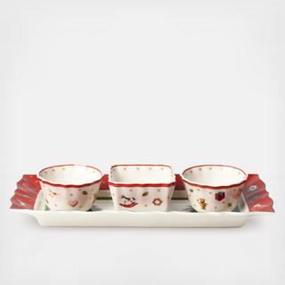 Toy's Delight 4-Piece Dip Bowl & Tray Set