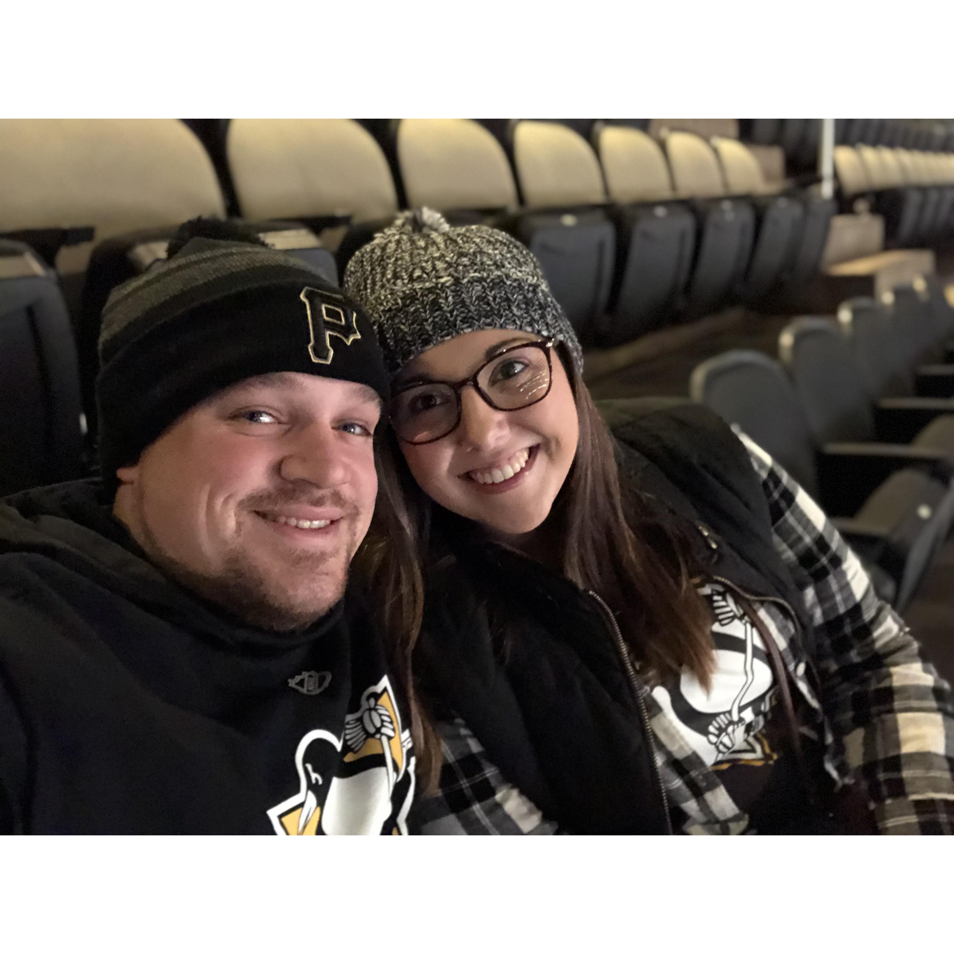 Shelby's first Pens game at PPG Paints Arena.