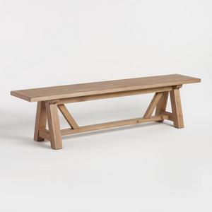 Wood Leona Farmhouse Dining Bench