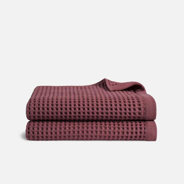 Dreamweave Waffle Bath Sheets in Plum