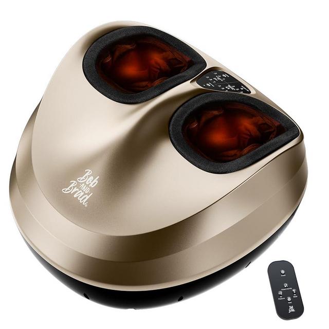 BOB AND BRAD Foot Massager Machine with Heat and Remote, Fits up to Size 14, FSA Eligible HSA Shiatsu Deep Kneading Foot Massager for Plantar Fasciitis and Neuropathy