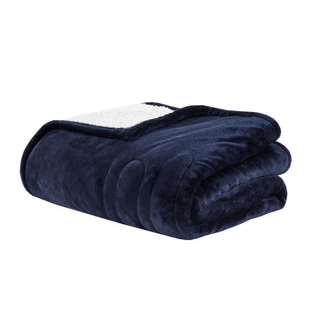 60"x70" Electric Plush to Berber Throw Blanket Indigo - Woolrich