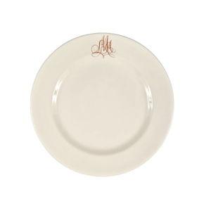 Bespoke Empire Dinner Plate with Interlaced Monogram, Set of 12