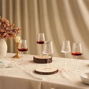 Ribbed Wine Glasses Set of 6