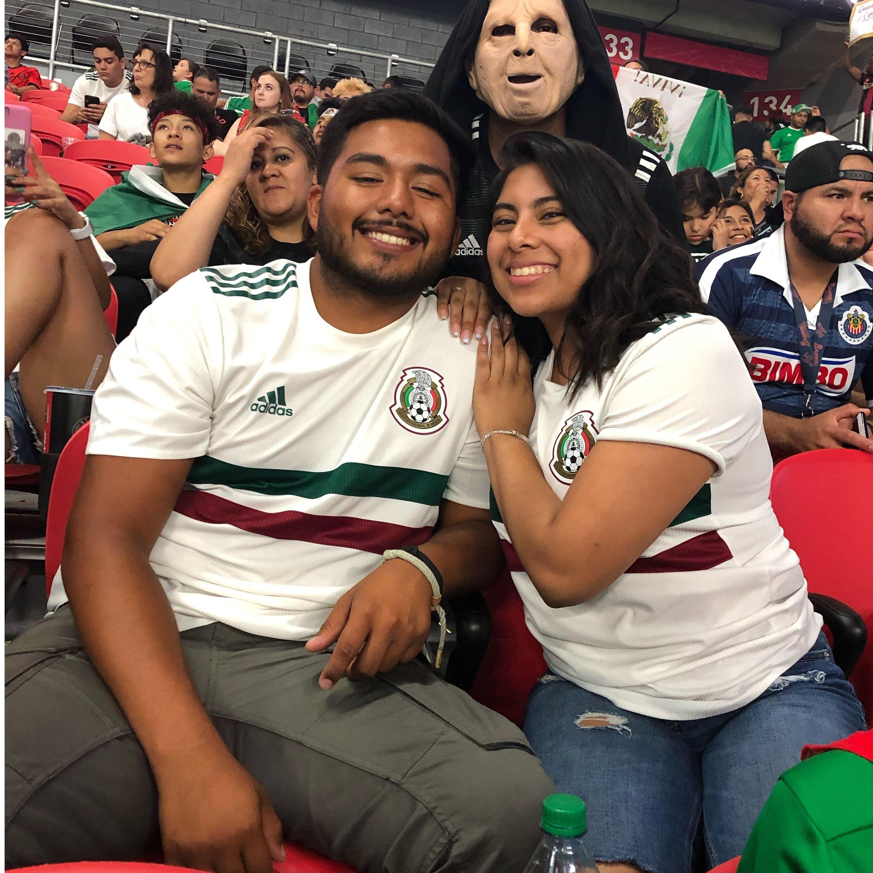 first Mexico game together ⚽️