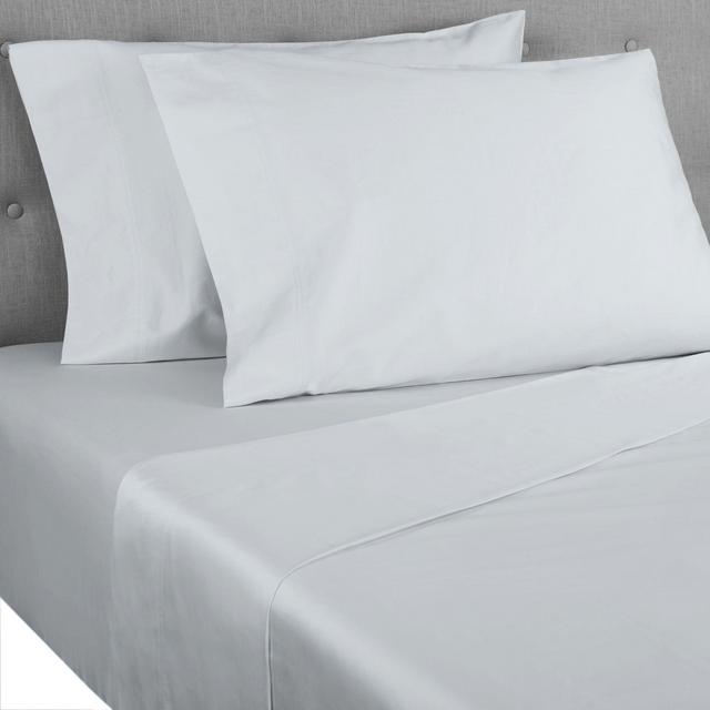 Nestwell™ Cotton Sateen 400-Thread-Count Queen Flat Sheet in Illusion Blue