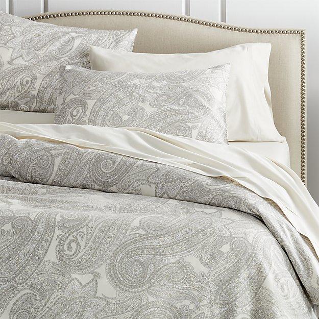 Mariella Cream-Grey Duvet Covers and Pillow Shams
