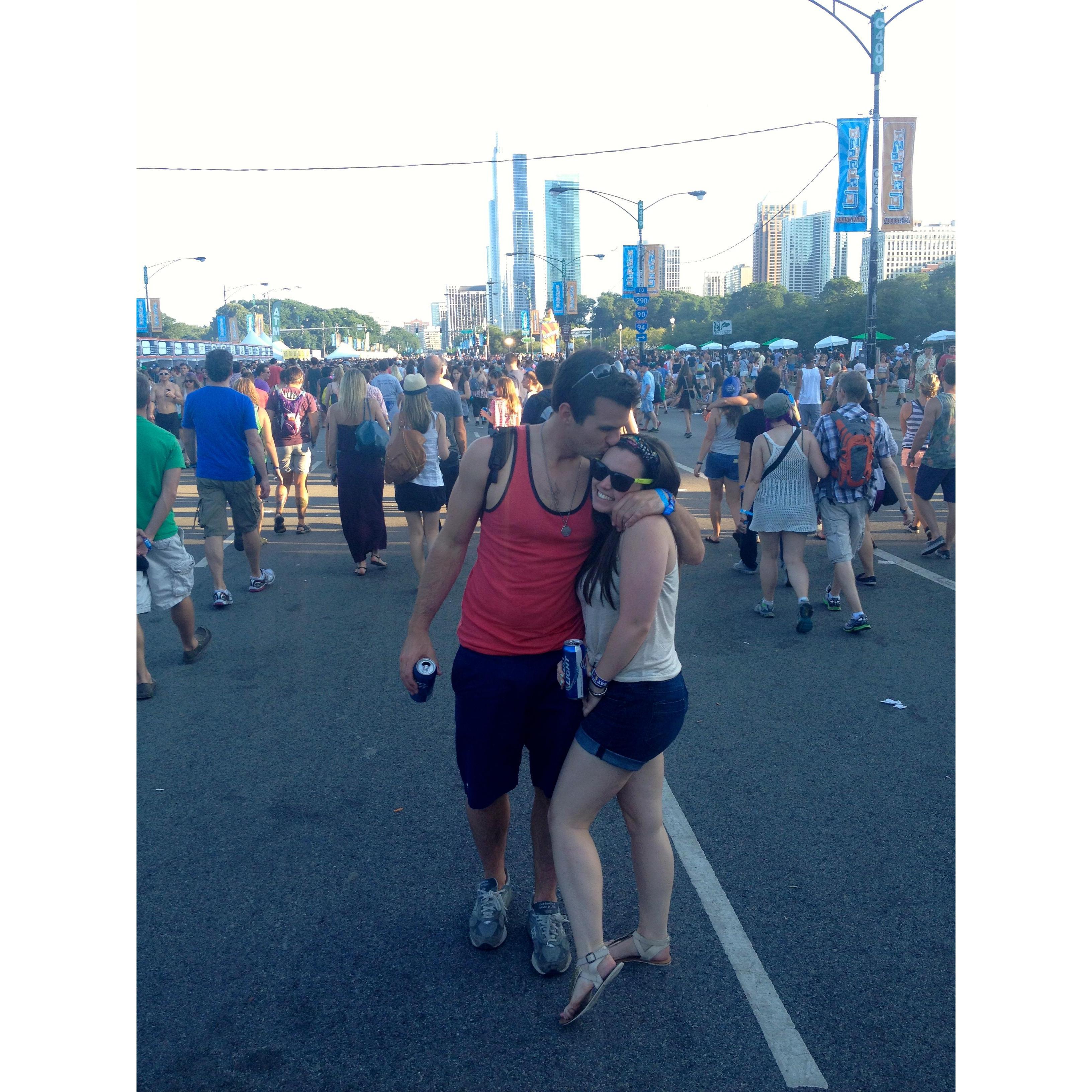 Young kids hanging out at Lollapalooza 08/2013<3
