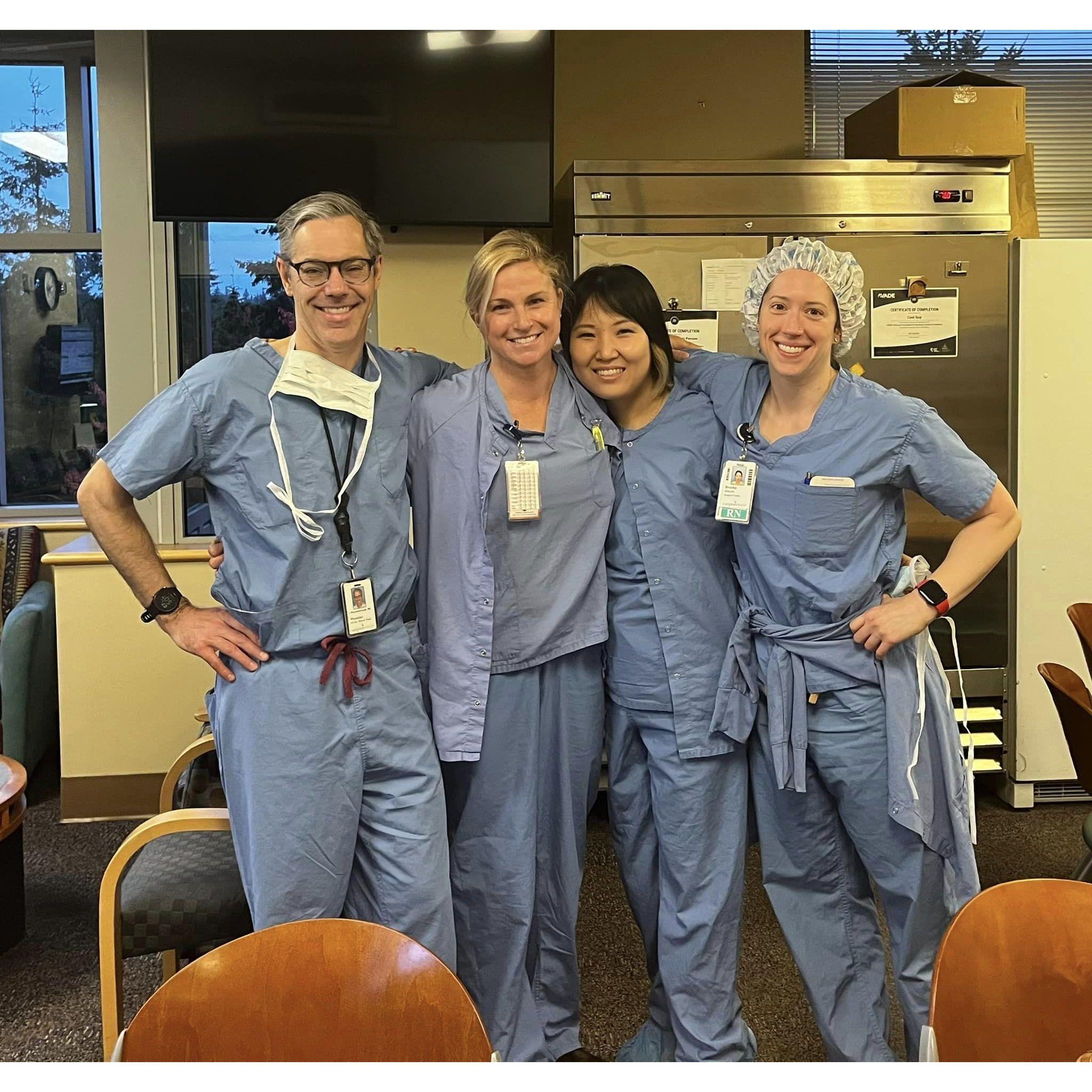 We met at the Evergreen Surgical Center!