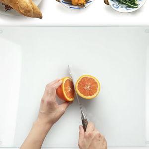 Glass Cutting Board 20”x16”: Tempered Glass Kitchen Counter Protector - Durable- Scratch-Resistant, Heat-Proof - Clear Design