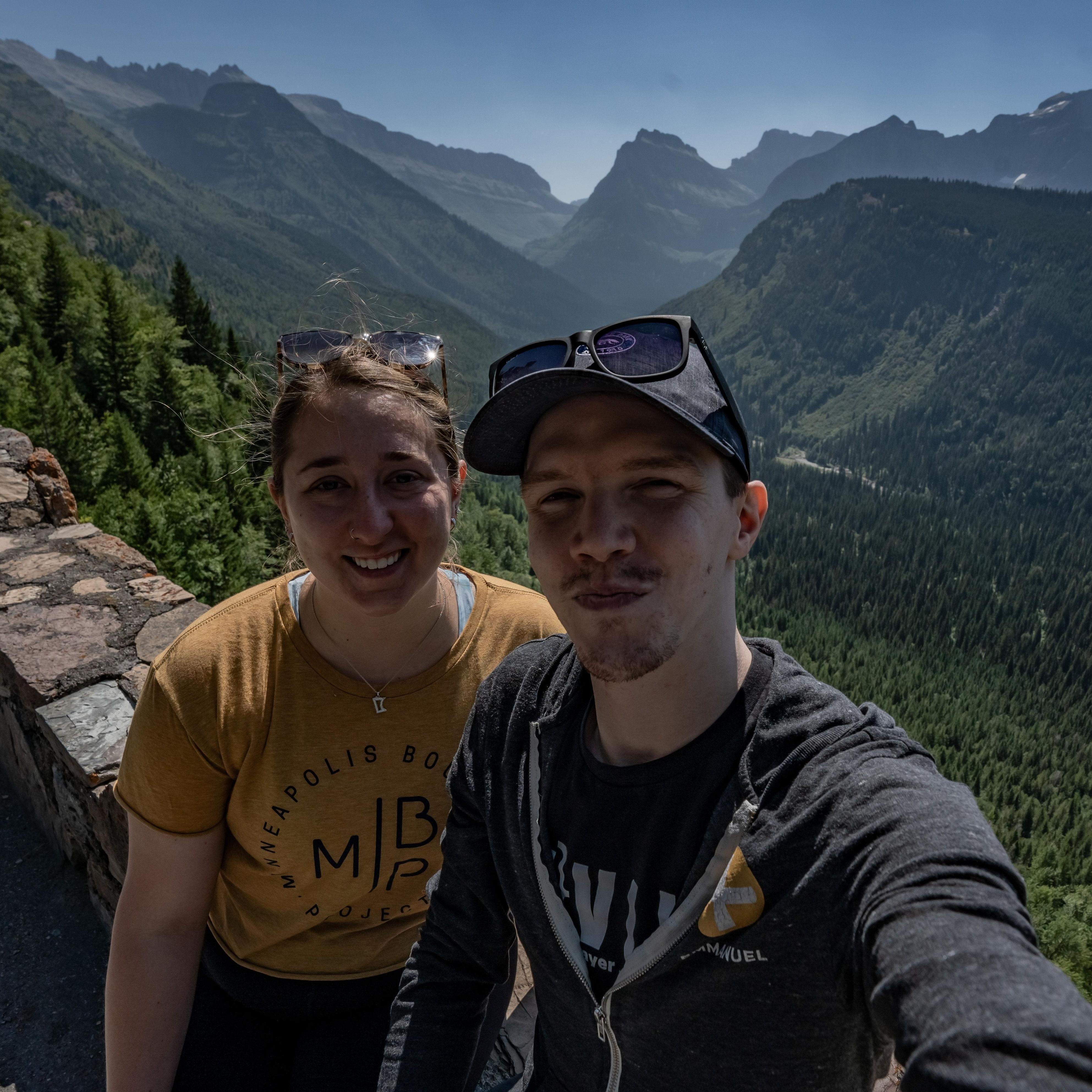 Our first visit to Glacier national park together!