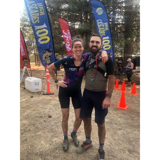 After finishing a grueling 100 mile mountain bike race in July, 2021 in Bend, OR.