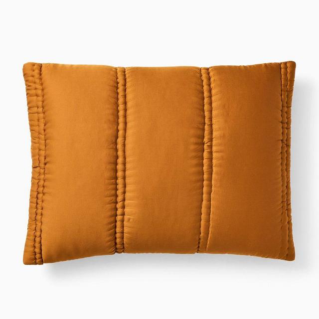 Tencel Plush Comforter, Standard Sham, Golden Oak