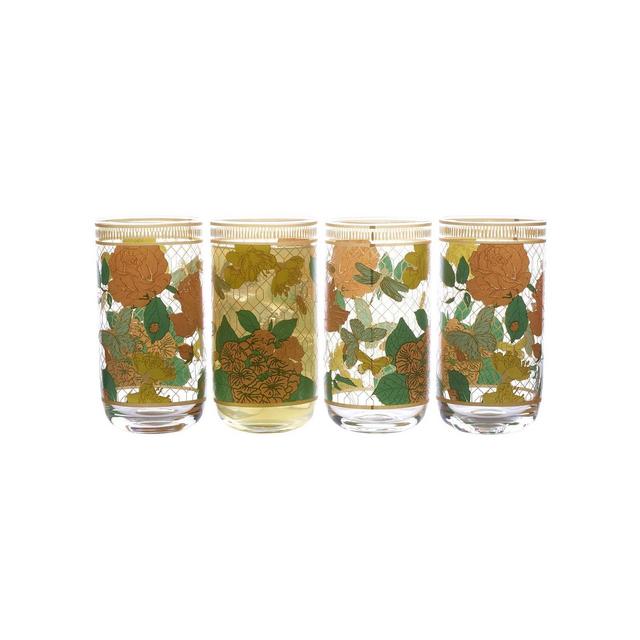Fitz and Floyd Vintage-Like Vibe 19-oz Highball Glasses 4-Piece Set