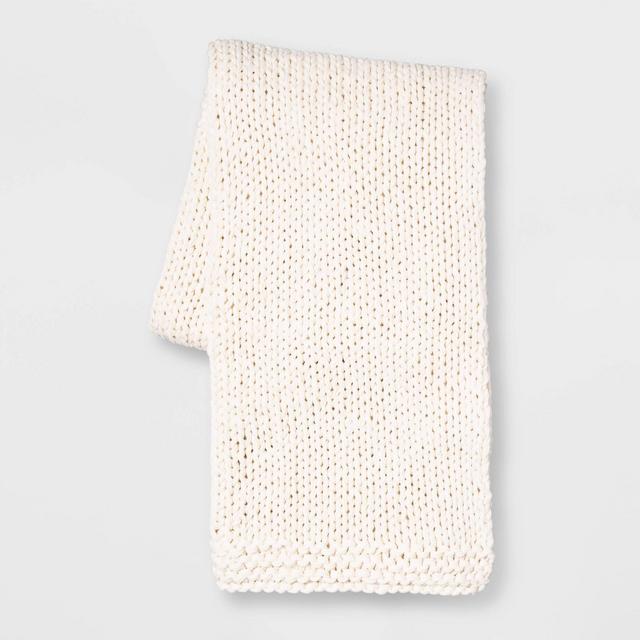 Chunky Knit Throw Cream - Threshold™