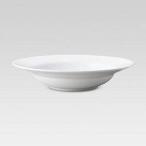 8oz Porcelain Rimmed Pasta Bowl White - Threshold™