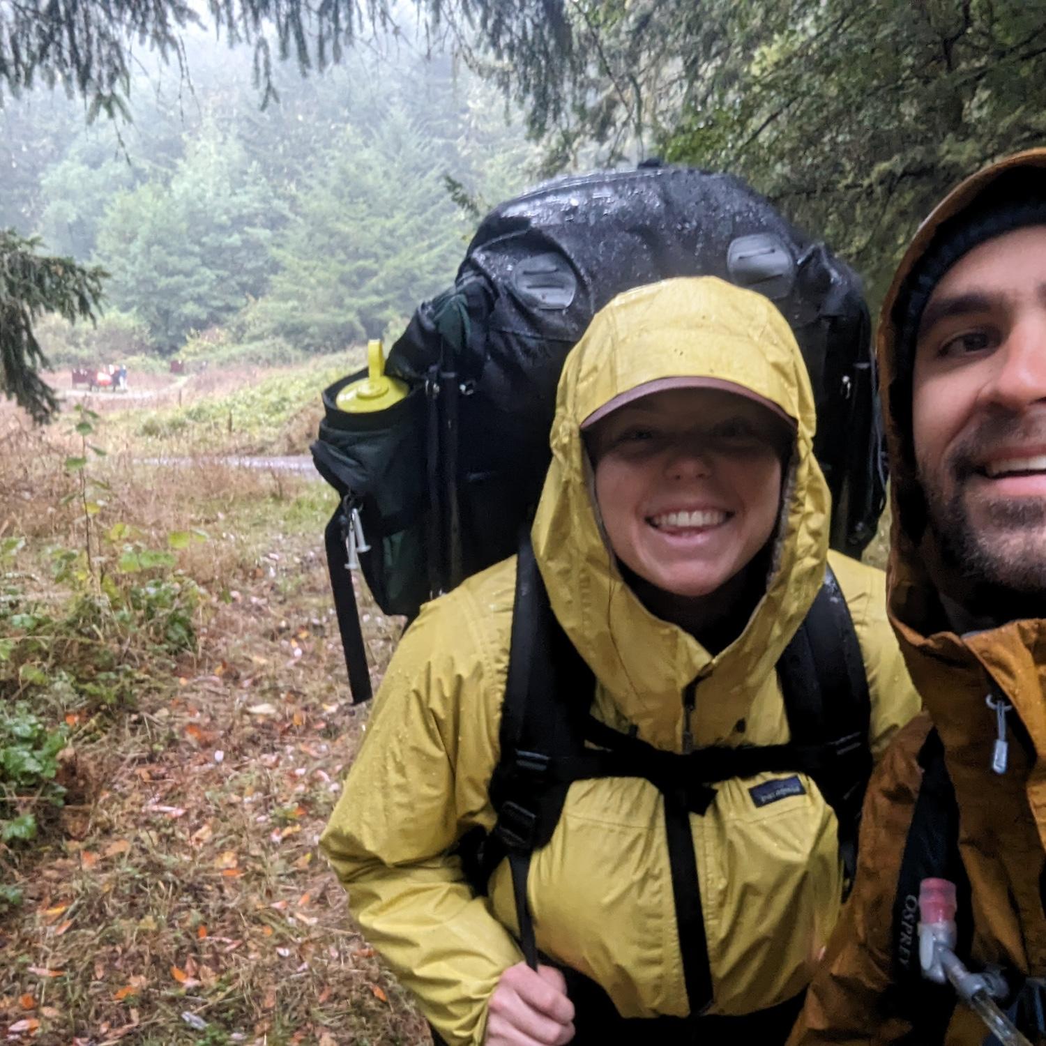Rainy backpacking in Point Reyes