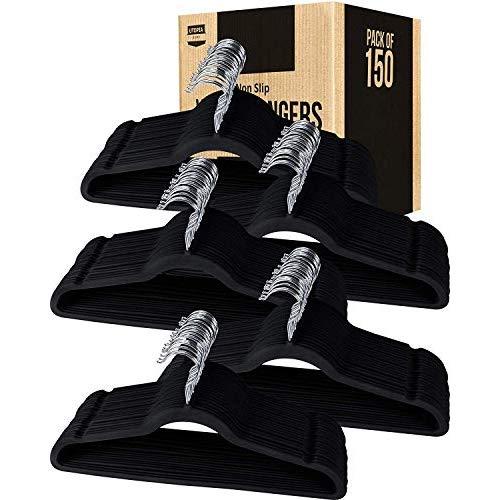 Brookstone Dark Teal Rubberized Slim Hangers, 10-Pack