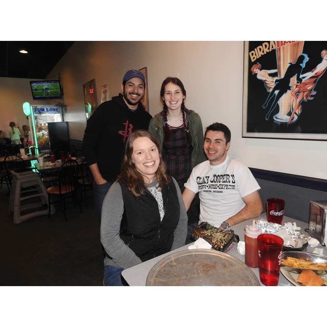 New Year's Day 2020 with usher Patrick and his fiancé, Jenna