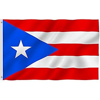 ANLEY [Fly Breeze] 3x5 Foot Puerto Rico Flag - Vivid Color and UV Fade Resistant - Canvas Header and Double Stitched - Puerto Rican National Flags Polyester with Brass Grommets 3 X 5 Ft