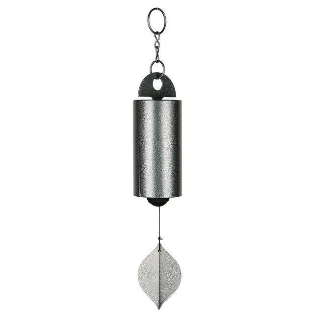 Woodstock Chimes Heroic Windbell Wind Chime for Outside 24" Medium Grey,Deep Tone Sound, Outdoor Decor for Patio, Porch, Garden HWMAS