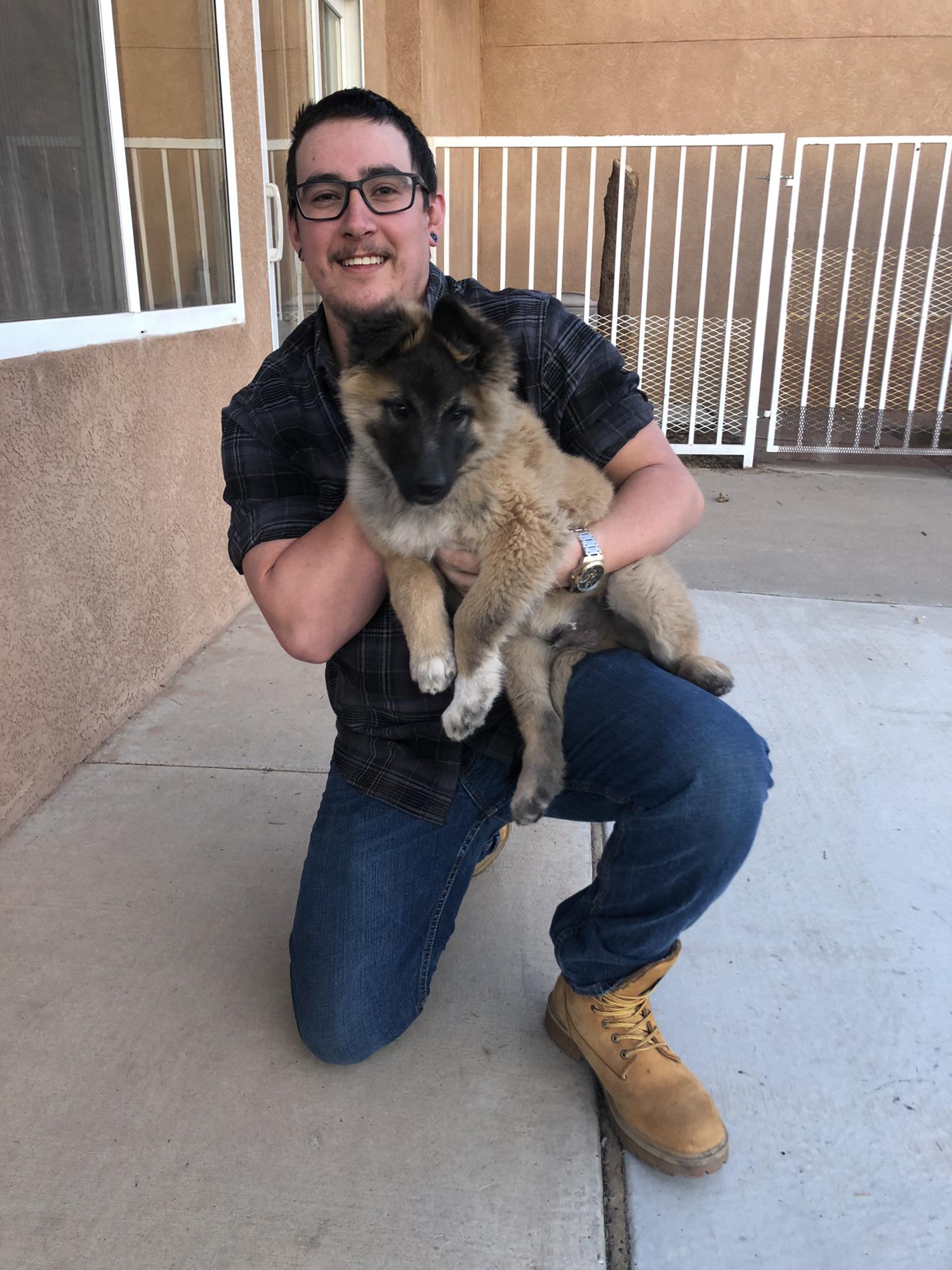 Had to include a photo of my parents puppy Rush and Scott. Rush is now three times the size.