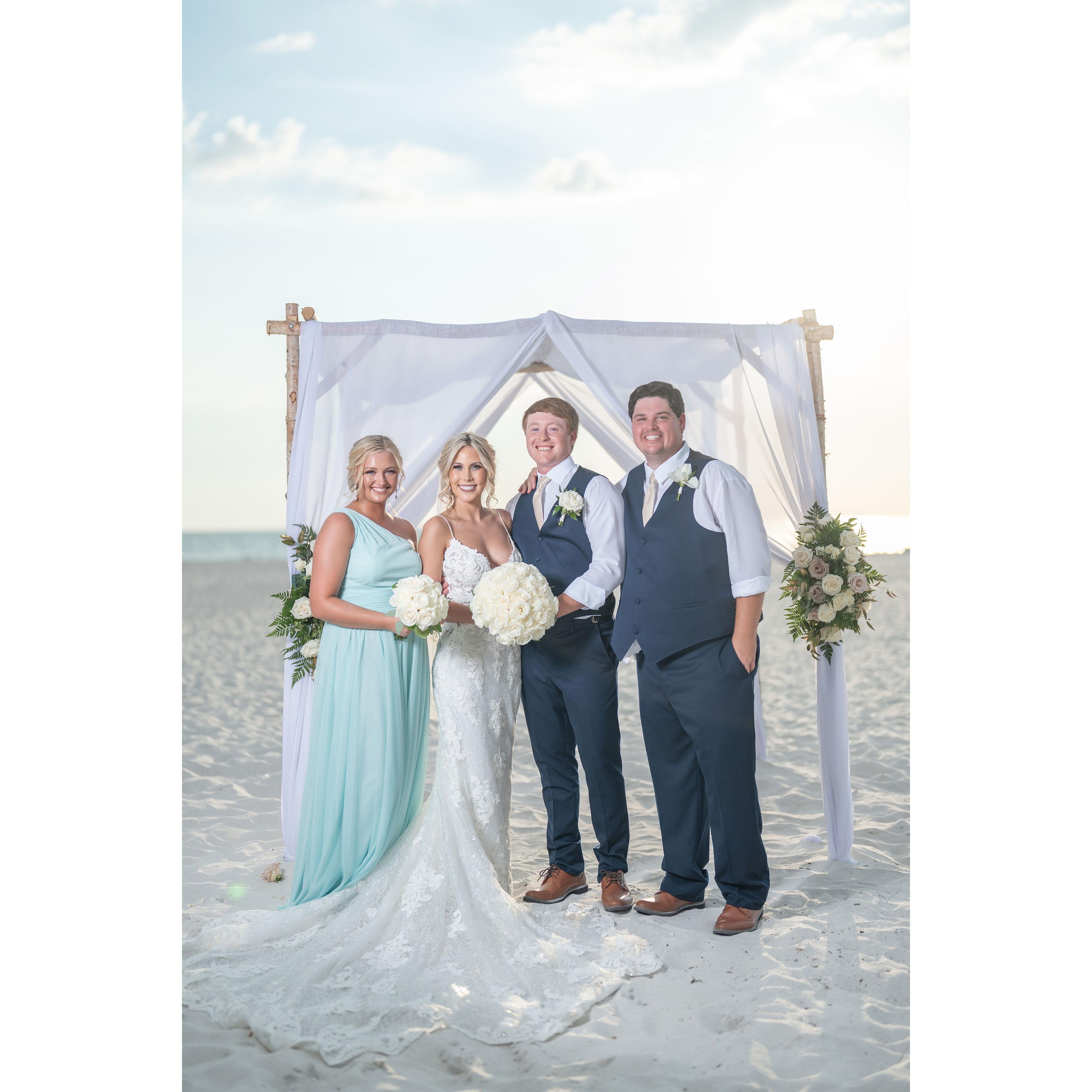 Best man and maid of honor for our best friends!