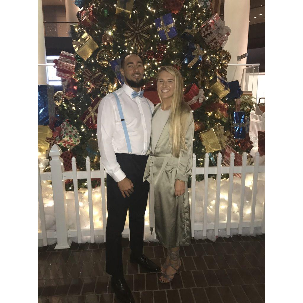Christmas 2016 at Fountain Square in Cincy. Our first of MANY holiday parties together.