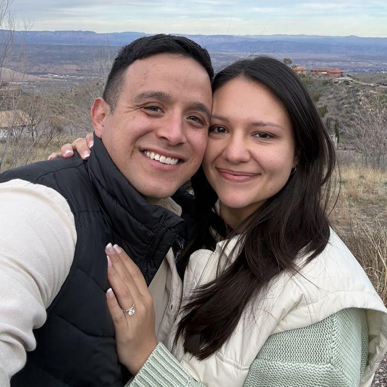 Nathan proposed on February 15th, 2026 in a favorite spot of ours in Arizona.