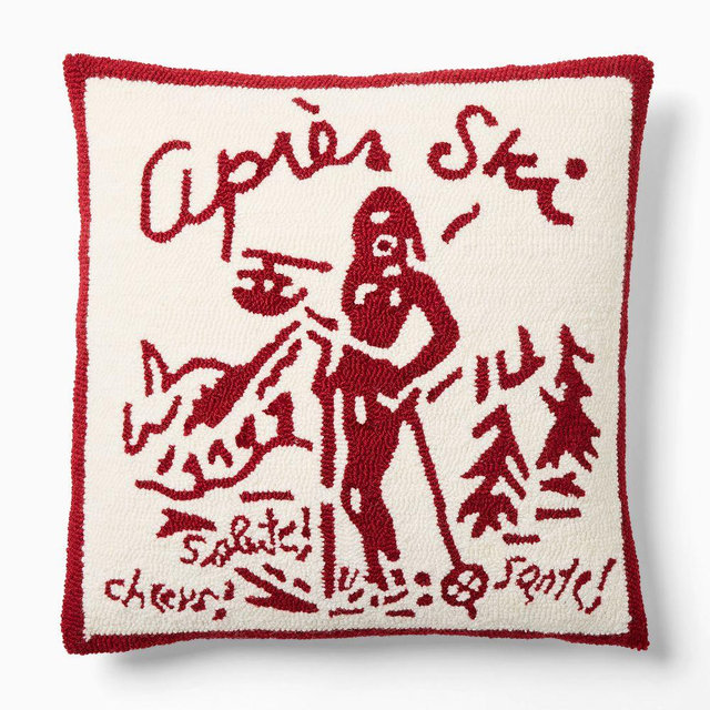 Apres Ski Pillow Cover 20x20 Deep Red