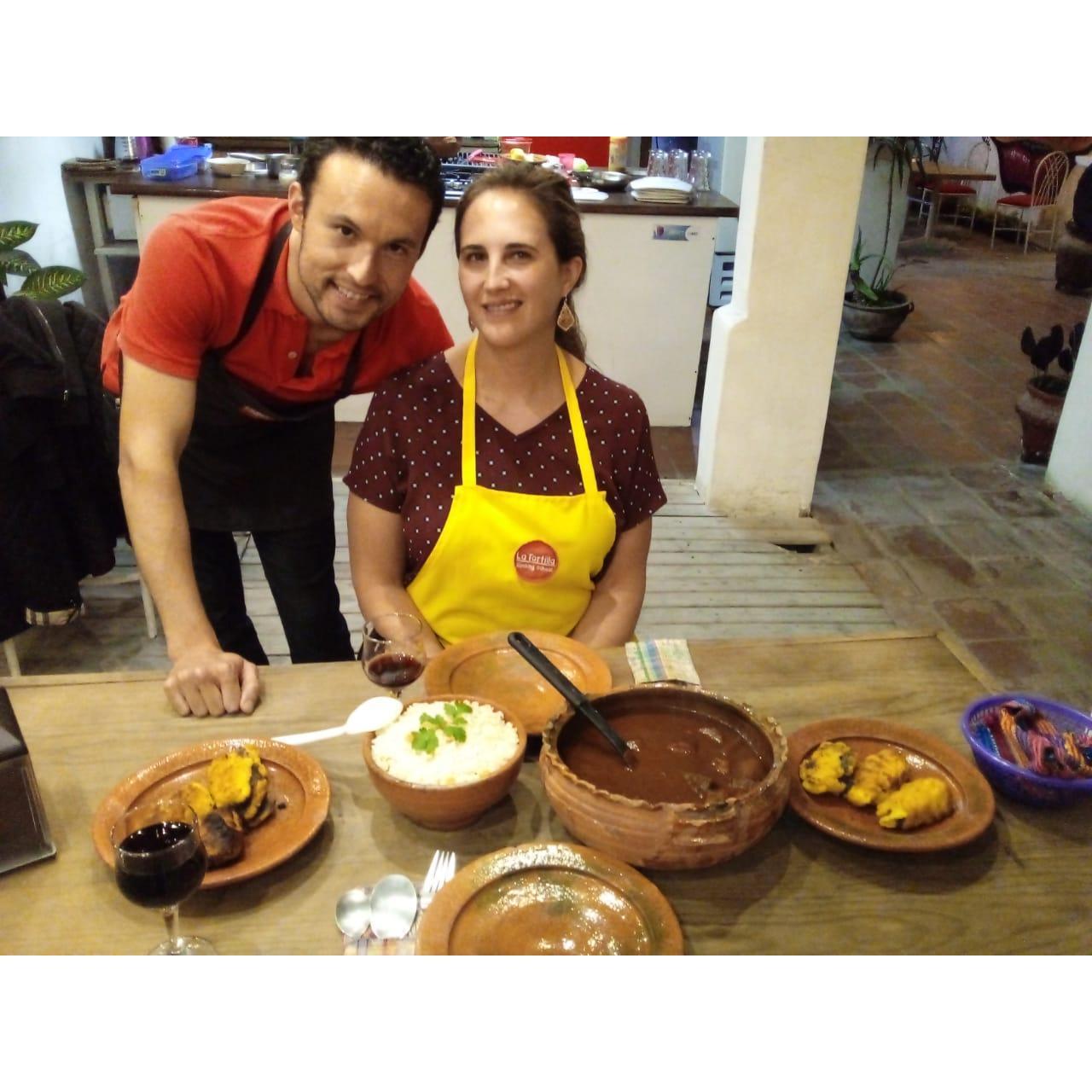 Cooking Chapin meals together...