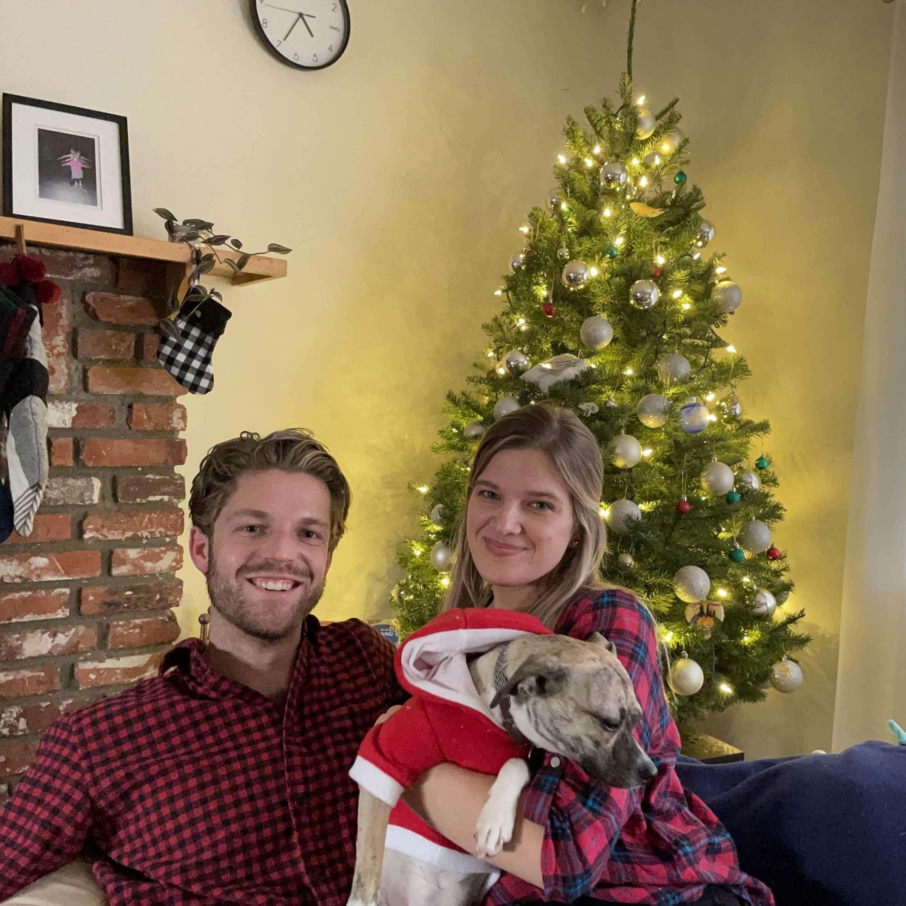 First Christmas with our pup, Granola.