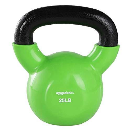 AmazonBasics Vinyl Coated Cast Iron Kettlebell Weight