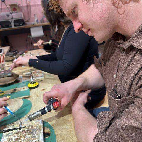 Making rings together for our 1 year