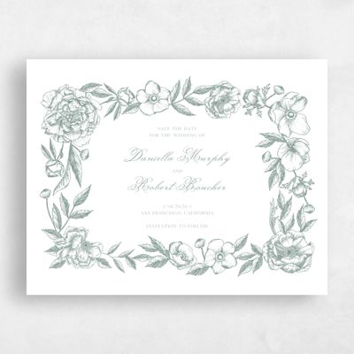 Rich Sage, Green Wedding Save the Date - Iniguez Landscape