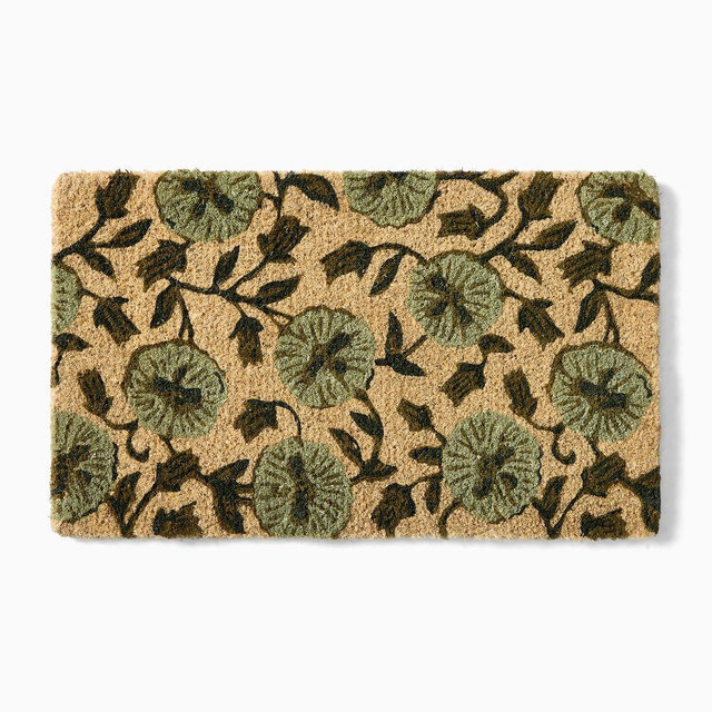 Laney Floral Doormat, 18"x30", Elm