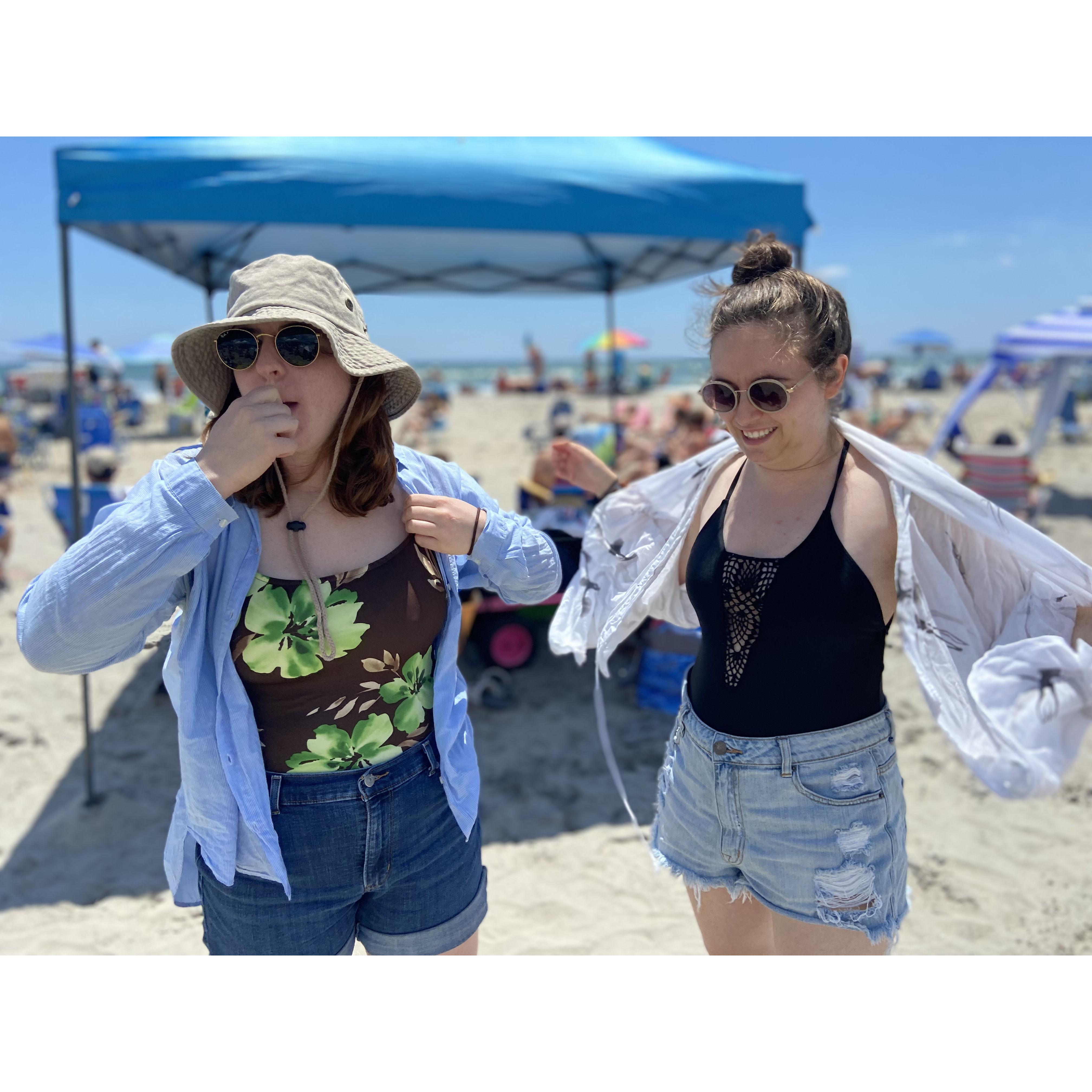 Moms at the beach!