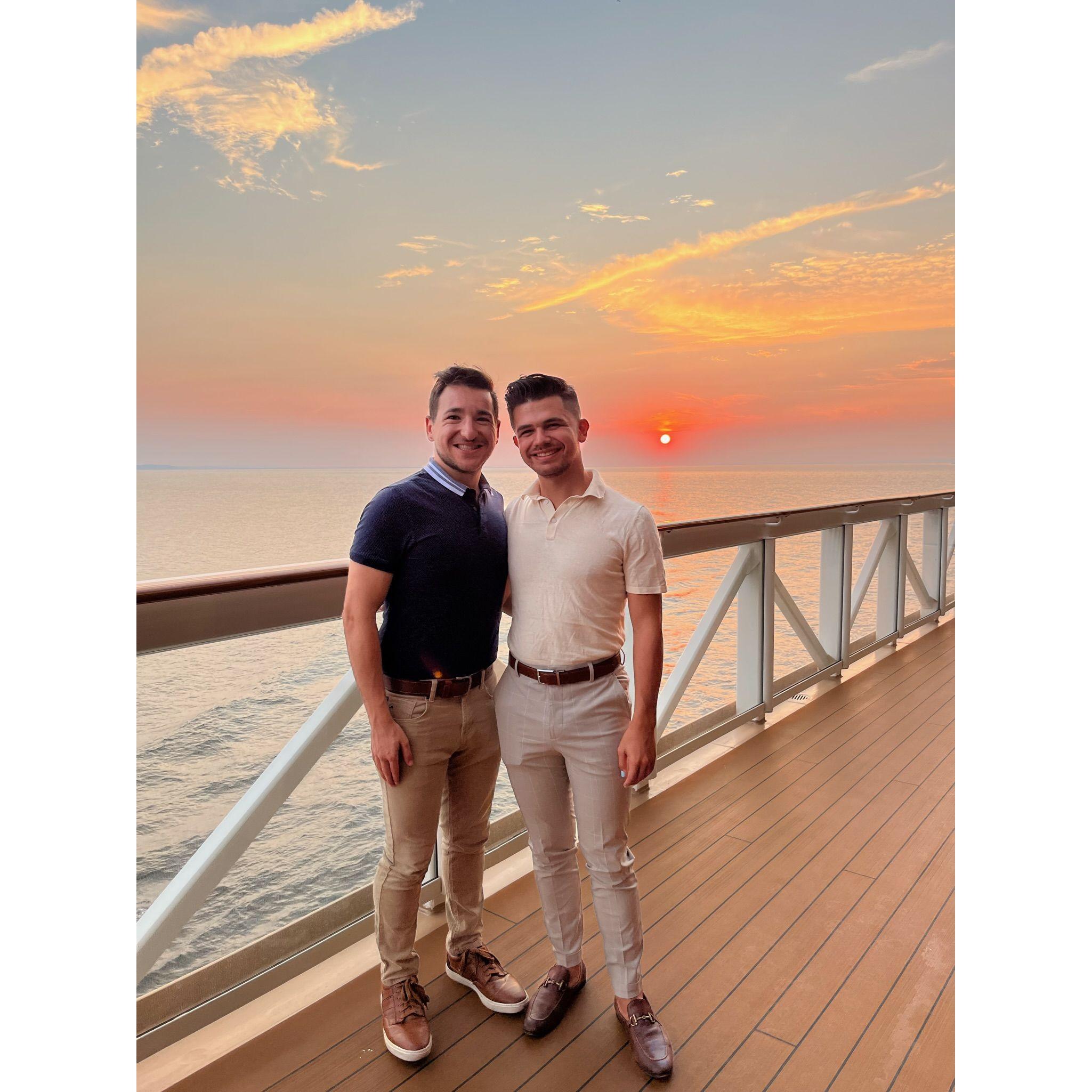 Our first cruise together in August 2023.