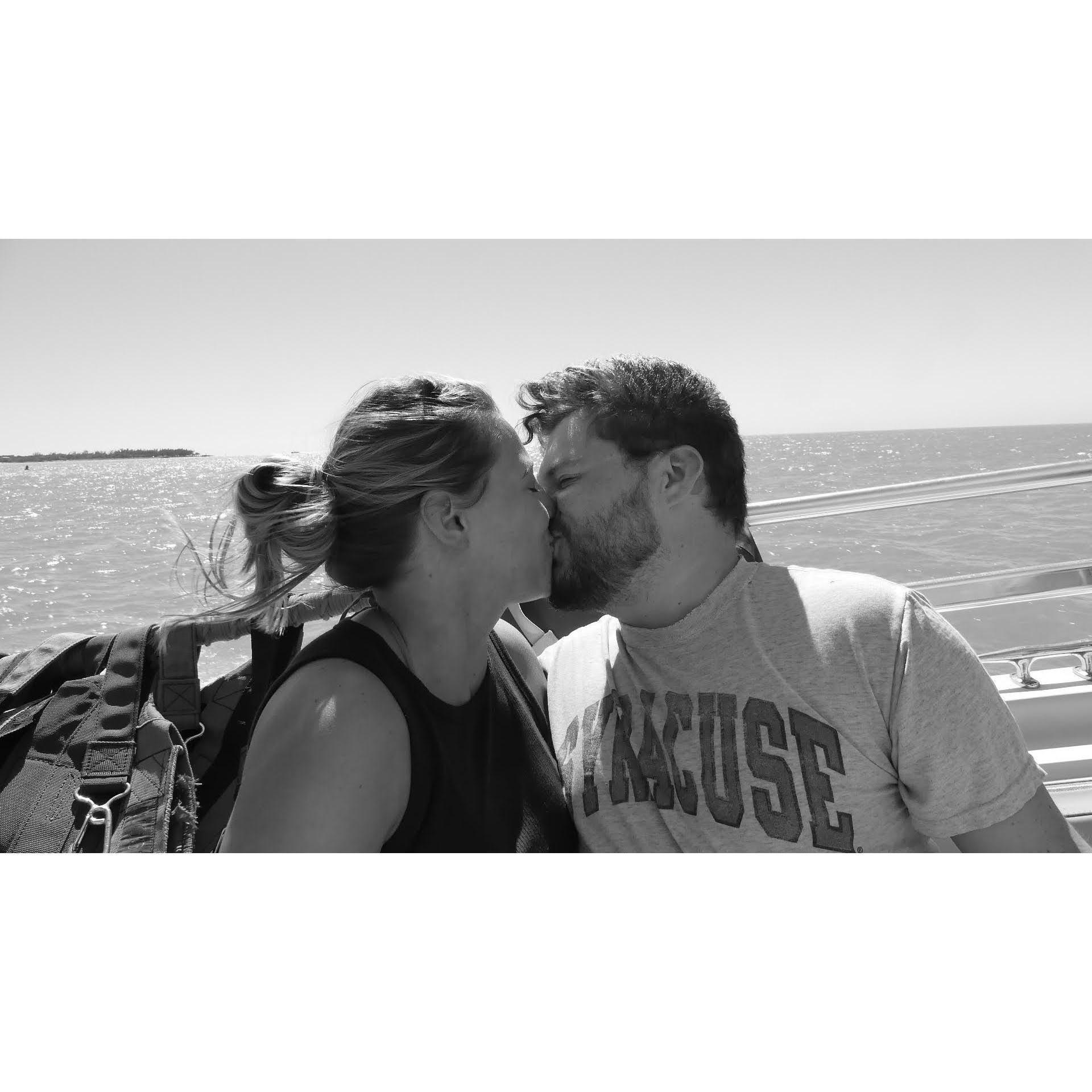 Just before going parasailing.